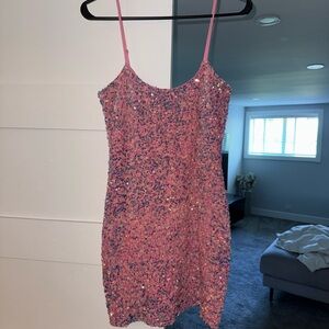 Lucy in the Sky Pink Sequin Dress